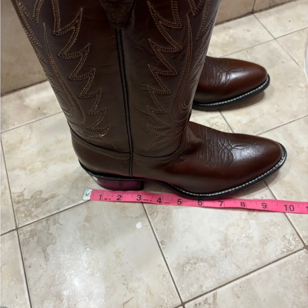 Like NEW Women's Western Cowboy Leather ACME boots - sz 6 - Picture 8 of 10